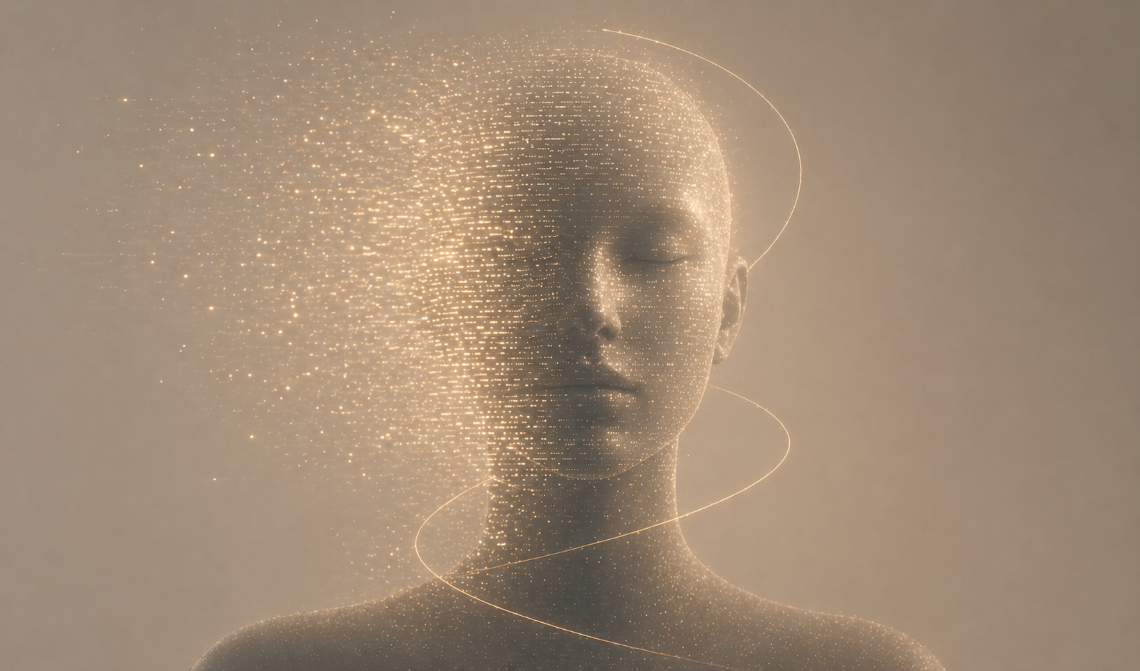 Ethereal humanoid figure